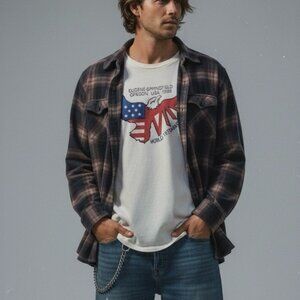 Oneita Power T VTG 1989 World Veteran's Championship Eagle Single Stitch USA : M